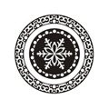 AGATERIA - Transparent Stempel Motivstempel Clear Stamp - Snowflake in a circle - Schneeflocke