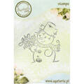 AGATERIA - Transparent Stempel Motivstempel Clear Stamp, Snowman, Schneemann 3 