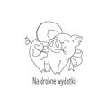 AGATERIA - Transparent Stempel Motivstempel Clear Stamp - Sparschwein + Untertitel PL