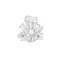 AGATERIA - Transparent Stempel Motivstempel Clear Stamp, Tulpen