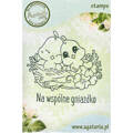 AGATERIA -Transparent Stempel Motivstempel Clear Stamp - Vögel + Untertitel PL