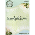 AGATERIA - Transparent Stempel Motivstempel Clear Stamp, Wesołych Świąt - Untertitel PL