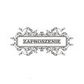 AGATERIA - Transparent Stempel Motivstempel Clear Stamp ZAPROSZENIE - Untertitel PL Rahmen, Blätter