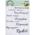 AGATERIA - Transparent Stempel Motivstempel Clear Stamp - pozytywne napisy - Untertitel PL