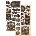 ALCHEMY OF ART 15x30cm doppelseitig Scrapbooking Papier 250g,  Steampunk Time