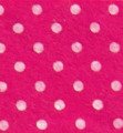 Bastelfilz mit Tupfen 30x40cm Dekofilz Filzplatten Filzstoff 1mm, pink fuchsia