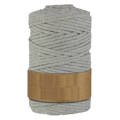 Baumwollkordel 5mm Seil aus Baumwolle mit Polyester Kern 100m - grau