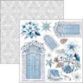 CIAO BELLA Setz 24Stk 15x15cm doppelseitigen Scrapbooking Papier - Elegance of Blue