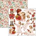 CIAO BELLA Setz 24Stk 15x15cm doppelseitigen Scrapbooking Papier - The Nutcracker