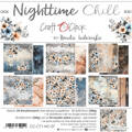 CRAFT OCLOCK 24 Blatt 20x20cm doppelseitig Scrapbooking Papier, Nighttime Chill