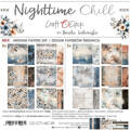 CRAFT OCLOCK 24 Blatt 20x20cm doppelseitig Scrapbooking Papier, Nighttime Chill mix