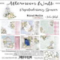 CRAFT OCLOCK Set 24 Blatt 15x15cm doppelseitig Scrapbooking Papier 250g, Afternoon Walk 