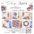 CRAFT OCLOCK Set 6 Blatt 30,5x30,5cm doppelseitig Scrapbooking Papier 250g, Tulip Love