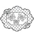 CREATIVE EXPRESSIONS Gummistempel Motivstempel - Butterfly Trellis Rahmen mit Schmetterlingen