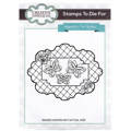 CREATIVE EXPRESSIONS Gummistempel Motivstempel - Butterfly Trellis Rahmen mit Schmetterlingen