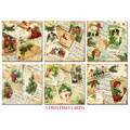 DECORER Scrapbooking-Bastelpapier-Set 20x20 - Christmas Cards - Weihnachtskarten 