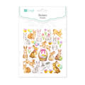 DPCraft STICKERS dekorative Sticker mit Glitzer zum Scrapbooking - Osterhasen 29 Stk.