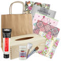 Decoupage-Kit mit Taschentuchbox