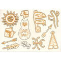 Dekorpappe Die Cut Chipboard - Fantasy Dies - Satz 