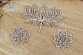 Dekorpappe Die Cut Chipboard Mehendi - Lotus SCRAPINIEC