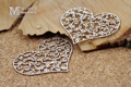 Dekorpappe Die Cut Chipboard Monograce - Herzen 2 Stück - SCRAPINIECrapiniec