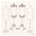 Dekorpappe Die Cut Chipboard - Retro-Boudoir-Schaufensterpuppen - Scrapiniec