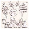 Dekorpappe Die Cut Chipboard weihnachtsdorf - Mon Merry cheri - Dorf - Scrapiniec