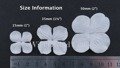 HORTENSIONEN Papierblumen, hellblau 25mm - 100 Stück