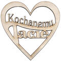 Holzherz Ornament Kochanemu Tacie Untertitel PL 10cm Dekor