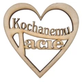 Holzherz Ornament Kochanemu Tacie Untertitel PL 10cm Dekor