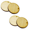 Holzkreis - Anhänger - Ohrringe 4 Stück. 3 cm Dekor