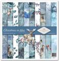 ITD COLLECTION Setz 11Stk 30x30cm Scrapbooking Papier -  Christmas In Blue