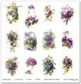 ITD Set 11 Stk 31x32cm einseitig Scrapbooking Papier 200g, Flower Post Violet