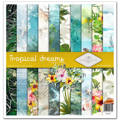 ITD Set 11 Stk 31x32cm einseitig Scrapbooking Papier 200g, Tropical Dreams