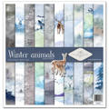 ITD Set 11 Stk 31x32cm einseitig Scrapbooking Papier 200g, Winter animals