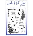 JOHN NEXT DOOR Transparent Acryl Stempel Motivstempe - Butterfly Corners Schmetterlingsecken 