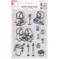 JOY! CRAFTS Transparent Stempel Motivstempel Happy New Year