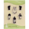 LEANE  Transparent Stempel Motivstempel Clear Stamp - Baby Things Flasche, Sauger, Füße