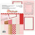 LEMONCRAFT Set 12Blatt 15x20cm doppelseitig Scrapbooking Papier 250g, Sweetness