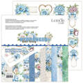 LEMONCRAFT Set 6Blatt 30x30cm doppelseitig Scrapbooking Papier 250g, Dear Diary - Hydrangea