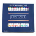 LOVEART Aquarellfarben Set 24 Tuben x 12 ml Aquarell Künstlerfarben Watercolor