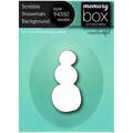 MEMORY BOX Stanzformen Set Stanzschablone Scrapbooking Die Cut, Scribble Snowman Background Schneemann