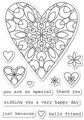 MEMORY BOX Transparent Acryl Stempel Motivstempel - Wirework Hearts, Herzen