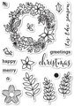 MEMORY BOX Transparent Stempel Motivstempel Stamp Christmas Botanicals  Adventskranz