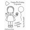 MY FAVORITE THINGS Transparenten Stempel - Cupcake Day, Mädchen mit Muffin