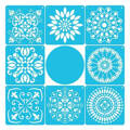 Mixed Media Schablone STENCIL für Decoupage Scrapbooking 15x15 - Mandala B - 8St