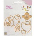 NELLIES Stanzform Präge Stanzschablone Scrapbooking Cutting Die, Henne Hahn 129