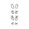 PRIMA Gummistempel Stempel Motivstempel - Baby Shoe Set Schuhe Set