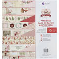 PRIMA Set 16  Blatt 30x30cm doppelseitig Scrapbooking Craft Papier,  Peppermint