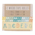 Papier Washi Tape - Baby - Buchstaben und Sicherheitsnadeln